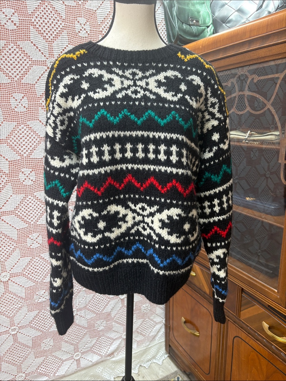 Vintage Woodward’s Hand Knit Wool Sweater